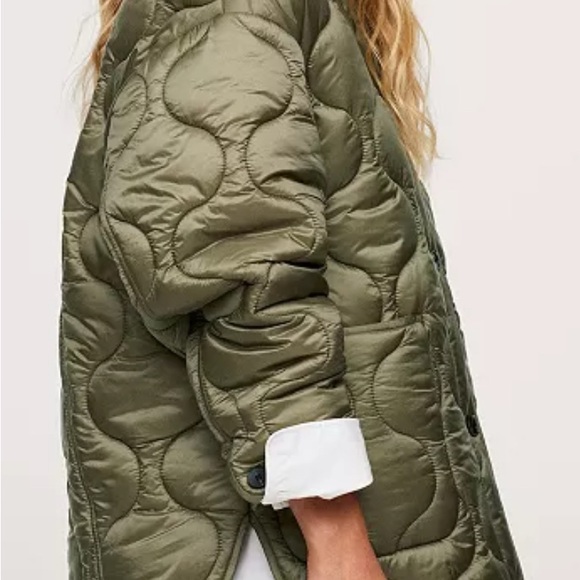 Olive Quilted Jacket - Picture 10 of 11